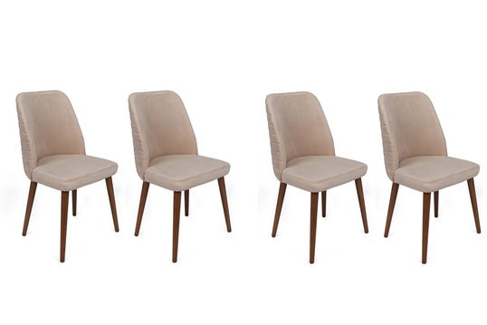 Set de scaune, Nmobb, Tutku-346 V4, Metal, Crema/Nuca