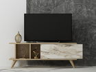 Comoda TV, Odessa, Liberty, 120x30x45 cm, PAL, Stejar safir / marmură