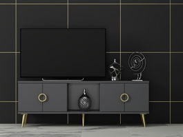 Comoda TV, Odessa, Cey, 120x30x45 cm, PAL, Antracit