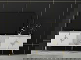 Comoda TV, Odessa, Cey, 120x30x45 cm, PAL, Alb