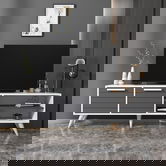 Comoda TV, Odessa, Noyan, 150x30x48 cm, PAL, Alb / Antracit