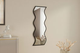 Oglinda decorativa, Siam, Safi, 40x120x2.2 cm, MDF , Alb/Negru