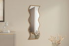 Oglinda decorativa, Siam, Safi, 40x120x2.2 cm, MDF , Alb/Maro