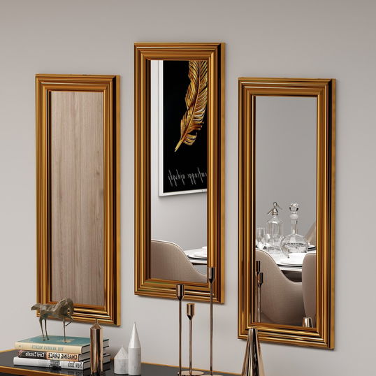 Set de oglinzi, Siam, Lavia, MDF , Bronz