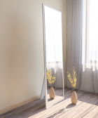 Oglinda decorativa, Siam, Tessa, 50x160x2.2 cm, MDF , Alb