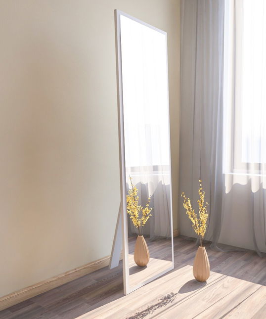 Oglinda decorativa, Siam, Tessa, 50x160x2.2 cm, MDF , Alb