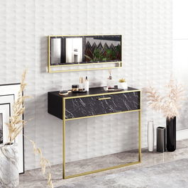 Bufet, Zena Home, Polka Aynalı, PAL, Aur/Negru