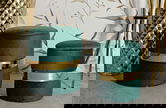 Set 2 taburete cu spatiu depozitare Sheffild, Mauro Ferretti, 37x42 cm, 28x35 cm, fier/MDf/poliester, verde