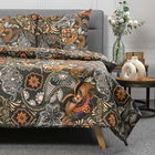 Lenjerie de pat King Size, Tapua, Homla, 3 piese, 200x220 cm, 70x80 cm, bumbac, multicolor