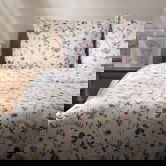 Lenjerie de pat King Size, Emaly, Homla, 3 piese, 200x220 cm, bumbac, multicolor