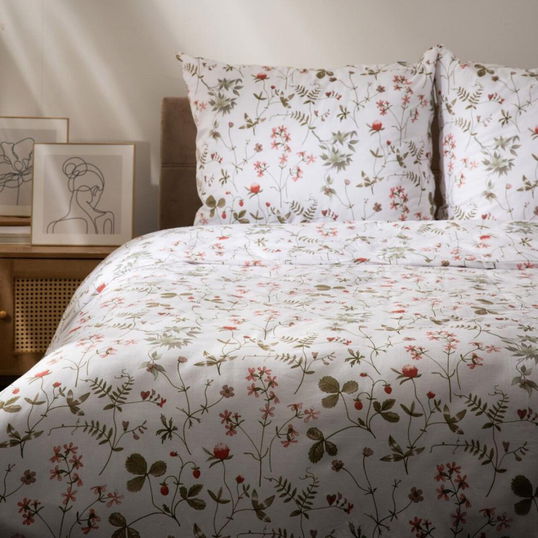 Lenjerie de pat King Size, Emaly, Homla, 3 piese, 200x220 cm, bumbac, multicolor