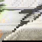 Lenjerie de pat dubla Hiera, Homla, 3 piese, 160x200 cm, bumbac, verde fistic/alb