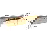 Masa de sufragerie extensibila, Beckley, Bendir, 132x79x76.5 cm, PAL, Alb/Negru