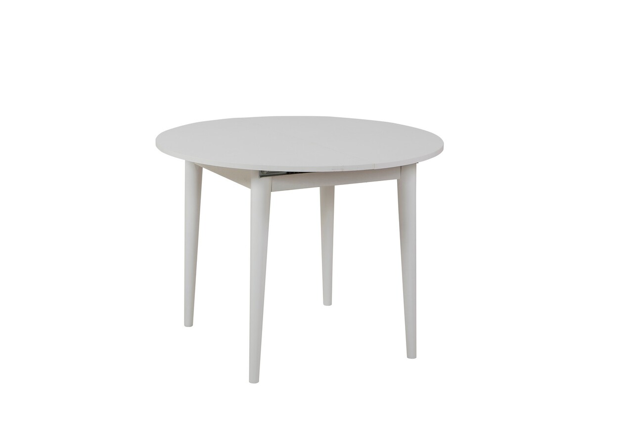Masa de sufragerie extensibila, Vella, Vina 139, 100x75x100 cm, PAL, Alb