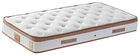 Saltea single, Base & Headboard, Niron, Latte, 90x38x200 cm, Cadru: OȚEL, Maro deschis