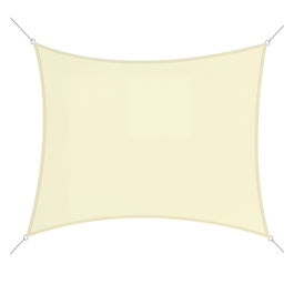 Outsunny Voal de umbra pătrat 3x3m material pentru exterior protecție anti-UV, pentru grădină terasă exterior patio piscină balcon, crem | Aosom Romania