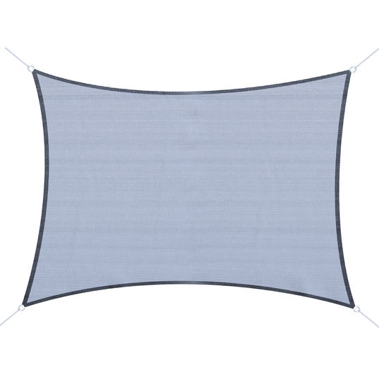 Outsunny Voile d`ombrage rectangulaire 4 x 3 m polietilen de înaltă densitate Protecție UV Cu sac de depozitare - Nuanță de gri | Aosom Romania