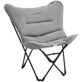 Outsunny Scaun de camping scaun de plajă pliabil șezut larg și căptușit pliabil pentru pescuit 88 x 74 x 84 cm gri deschis | Aosom Romania