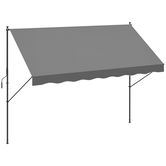 Outsunny Parasolar Manual Retractabil 300x175x210-310 cm Ajustabil cu Manivela Protectie Solara UV40+ pentru Balcon Terasa Gri | Aosom Romania