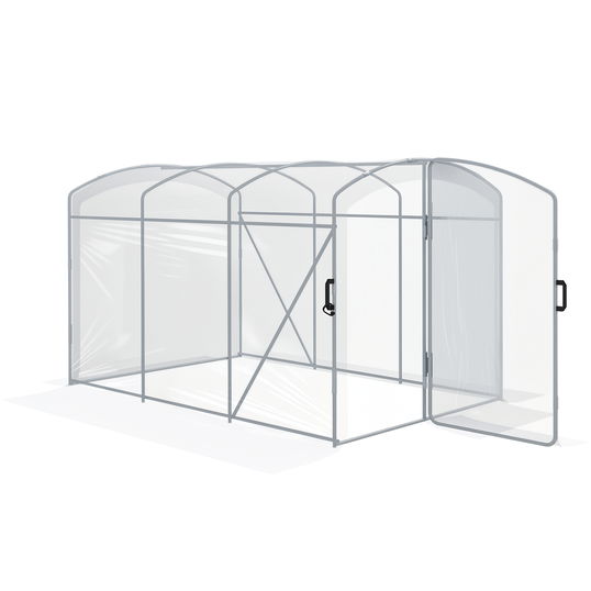 Outsunny Solariu de tunel, acoperit cu folie transparentă, cadru de oțel galvanizat, 3 x 2 x 2m | Aosom Romania