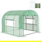 Outsunny Seră de grădină sera tunel de grădină 6m² PE Densitate înaltă 135 g/m², cu 2 uși cu fermoar 300 x 300 x 200 cm, verde | Aosom Romania