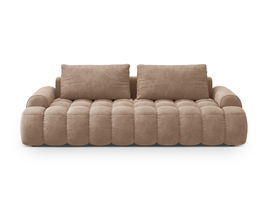 Canapea extensibila 4 locuri, Linz, Cosmopolitan Design, 250x100x84 cm, catifea, bej inchis