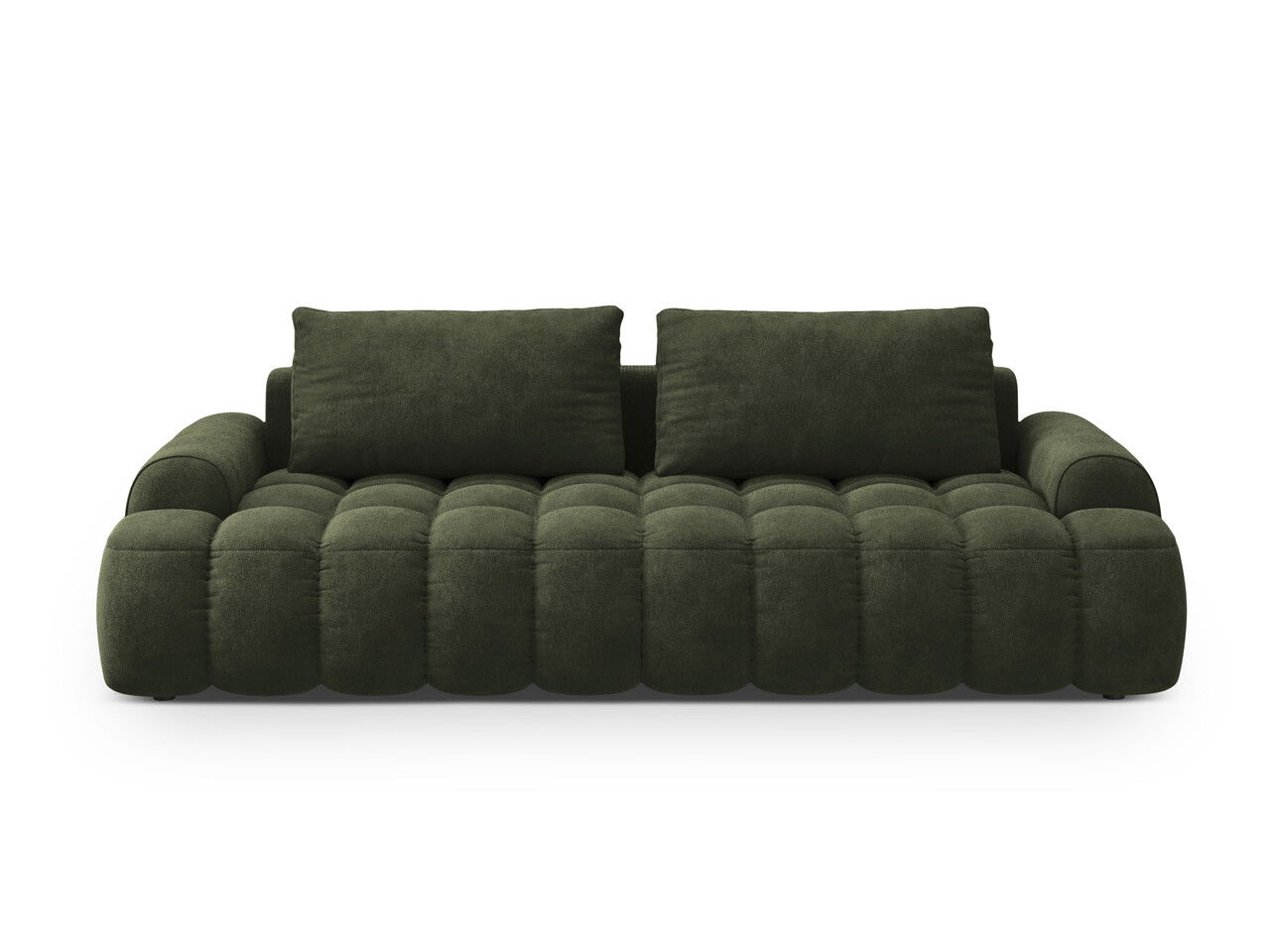 Canapea extensibila 4 locuri, Linz, Cosmopolitan Design, 250x100x84 cm, catifea, verde