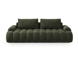 Canapea extensibila 4 locuri, Linz, Cosmopolitan Design, 250x100x84 cm, catifea, verde