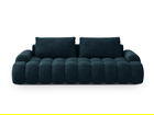 Canapea extensibila 4 locuri, Linz, Cosmopolitan Design, 250x100x84 cm, catifea, albastru petrol inchis