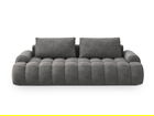 Canapea extensibila 4 locuri, Linz, Cosmopolitan Design, 250x100x84 cm, catifea, gri