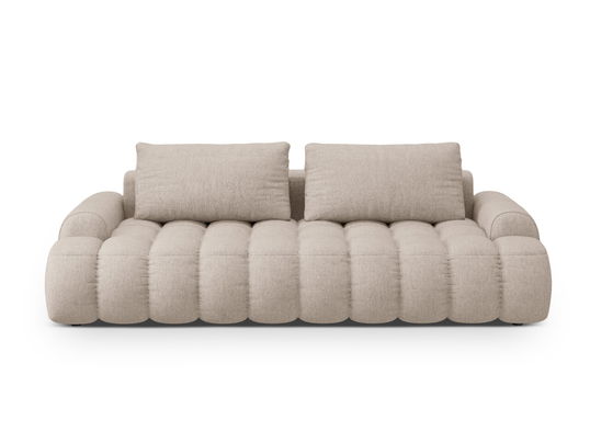 Canapea extensibila 4 locuri, Linz, Cosmopolitan Design, 250x100x84 cm, tesatura structurata, bej sand