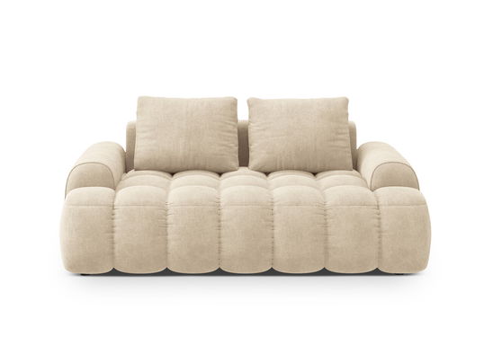 Canapea 2 locuri, Linz, Cosmopolitan Design, 175x100x84 cm, catifea, bej deschis