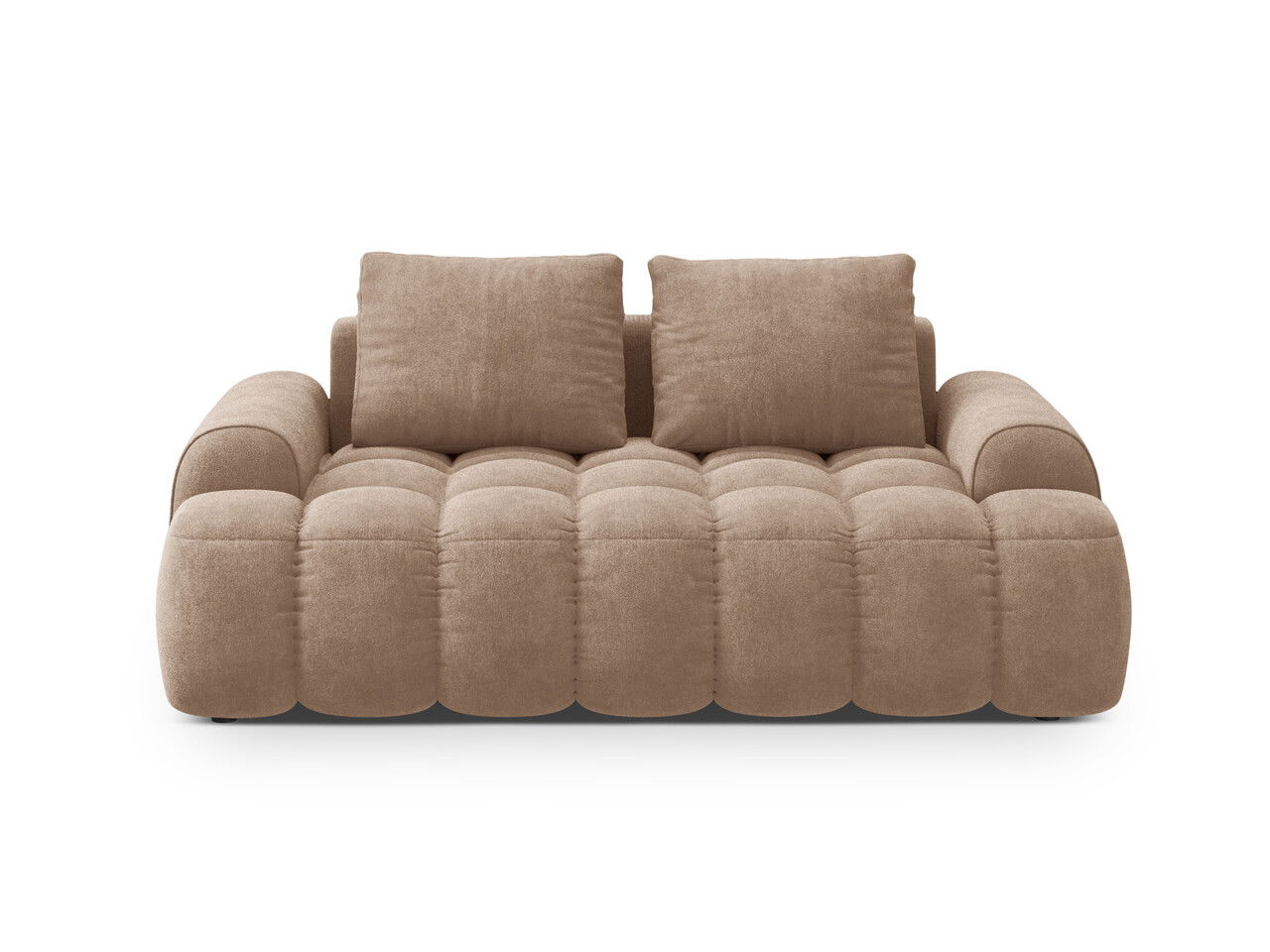 Canapea 2 locuri, Linz, Cosmopolitan Design, 175x100x84 cm, catifea, bej inchis