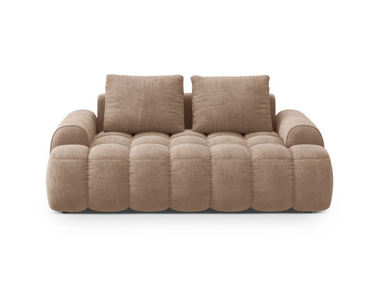 Canapea 2 locuri, Linz, Cosmopolitan Design, 175x100x84 cm, catifea, bej inchis