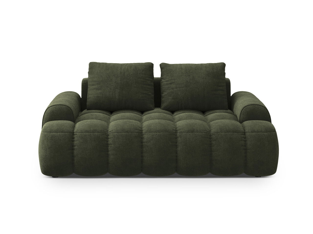 Canapea 2 locuri, Linz, Cosmopolitan Design, 175x100x84 cm, catifea, verde