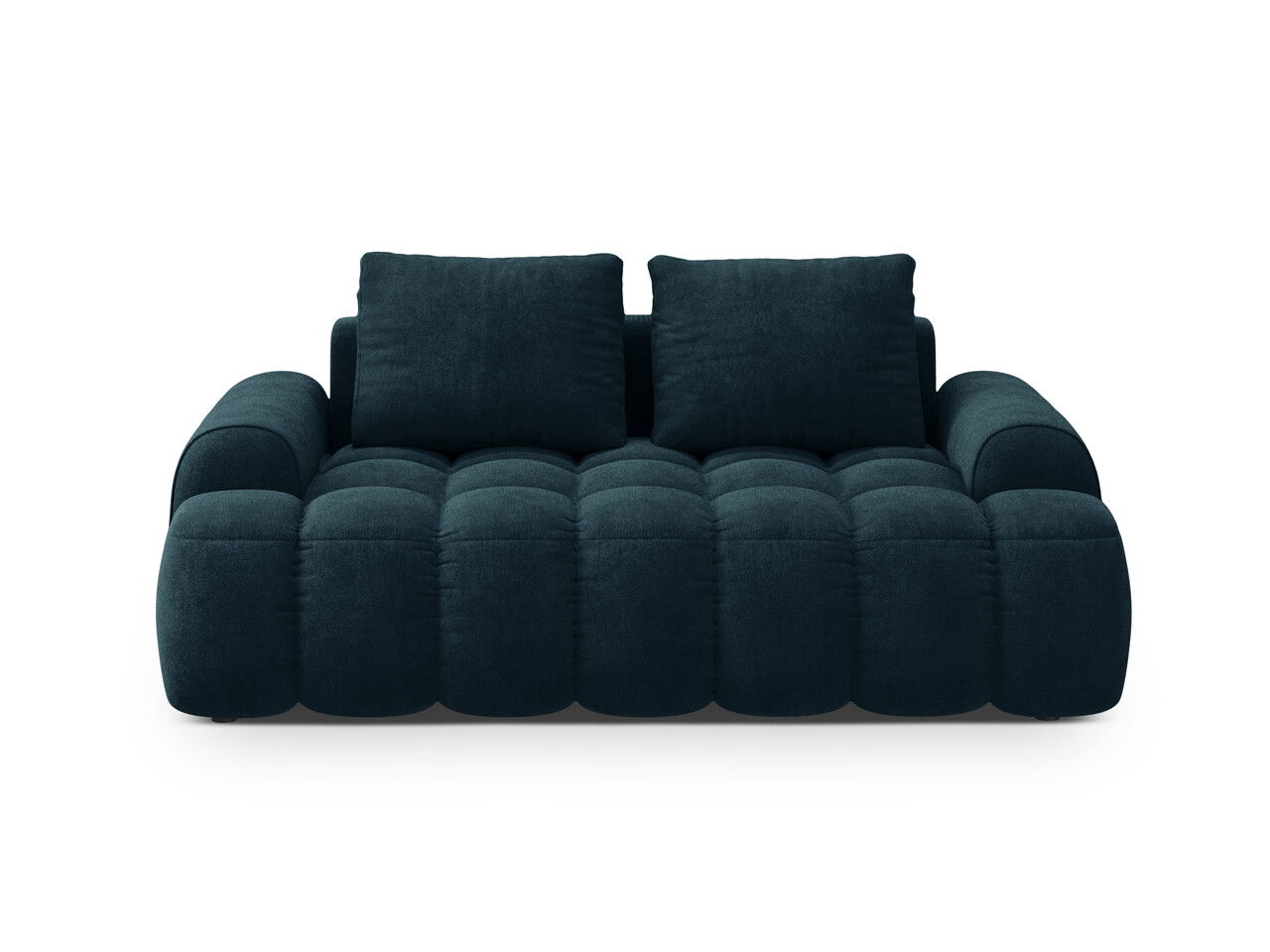 Canapea 2 locuri, Linz, Cosmopolitan Design, 175x100x84 cm, catifea, albastru petrol inchis