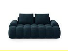 Canapea 2 locuri, Linz, Cosmopolitan Design, 175x100x84 cm, catifea, albastru petrol inchis