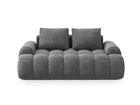 Canapea 2 locuri, Linz, Cosmopolitan Design, 175x100x84 cm, catifea, gri