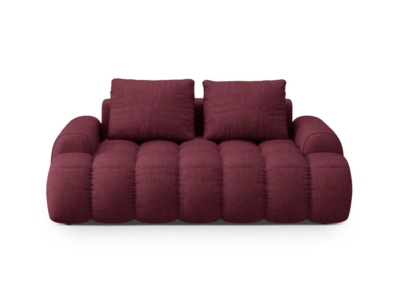 Canapea 2 locuri, Linz, Cosmopolitan Design, 175x100x84 cm, tesatura structurata, bordo