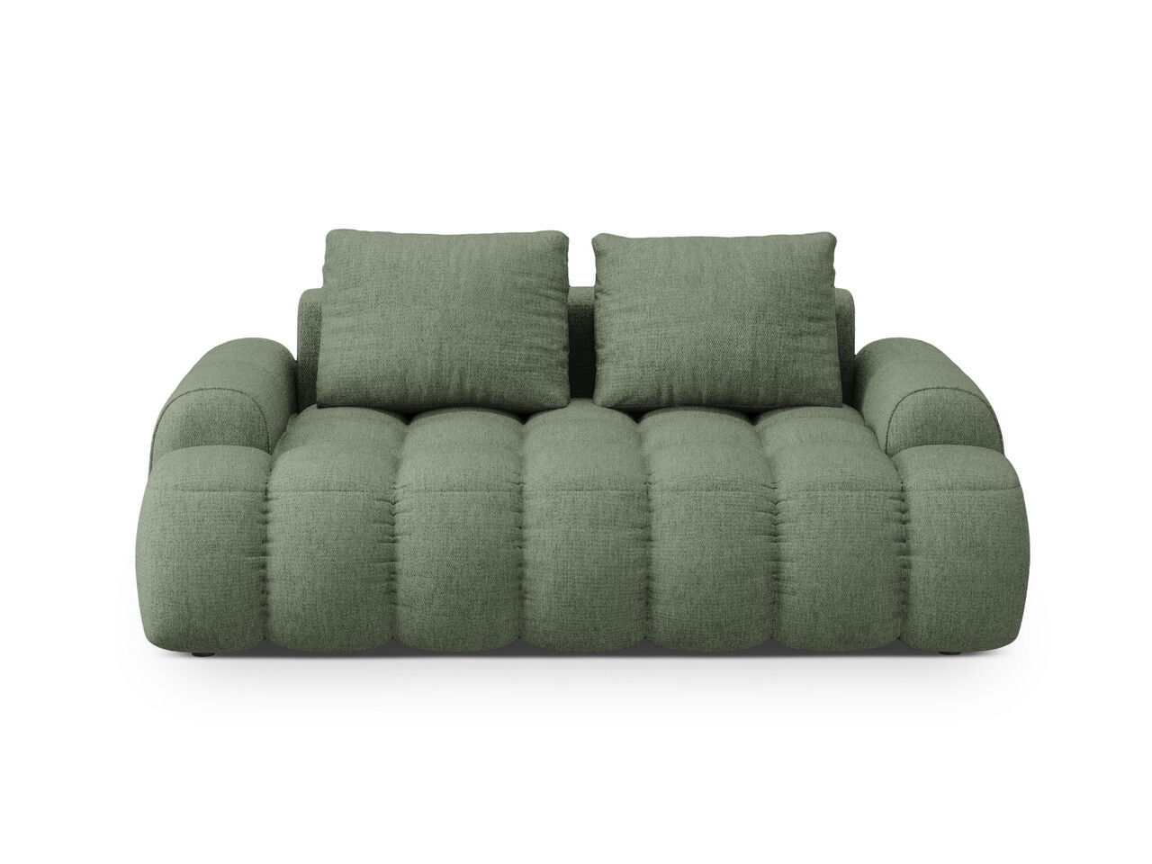 Canapea 2 locuri, Linz, Cosmopolitan Design, 175x100x84 cm, tesatura structurata, verde oliv inchis