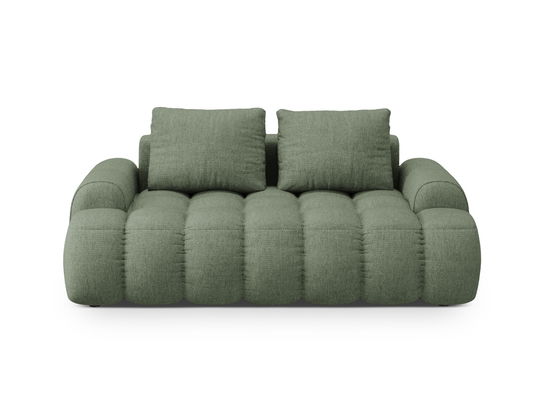Canapea 2 locuri, Linz, Cosmopolitan Design, 175x100x84 cm, tesatura structurata, verde oliv inchis