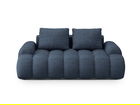 Canapea 2 locuri, Linz, Cosmopolitan Design, 175x100x84 cm, tesatura structurata, albastru inchis