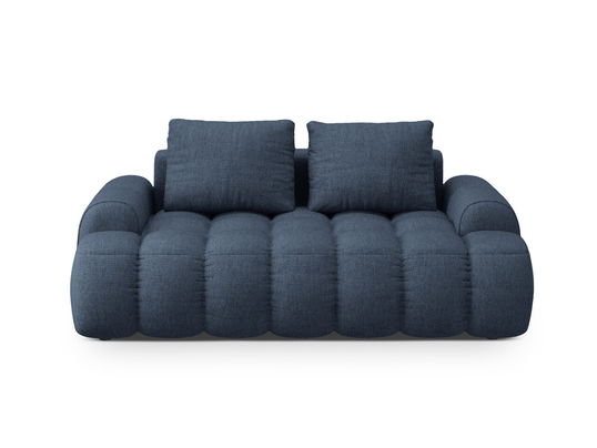 Canapea 2 locuri, Linz, Cosmopolitan Design, 175x100x84 cm, tesatura structurata, albastru inchis