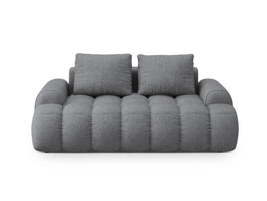 Canapea 2 locuri, Linz, Cosmopolitan Design, 175x100x84 cm, tesatura structurata, gri