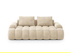 Canapea 3 locuri, Linz, Cosmopolitan Design, 200x100x84 cm, catifea, bej deschis