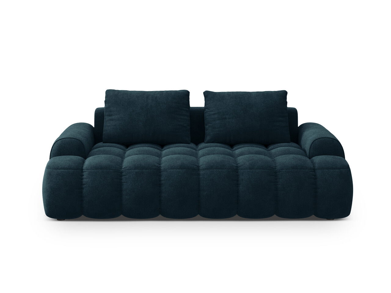 Canapea 3 locuri, Linz, Cosmopolitan Design, 200x100x84 cm, catifea, albastru petrol inchis
