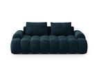 Canapea 3 locuri, Linz, Cosmopolitan Design, 200x100x84 cm, catifea, albastru petrol inchis