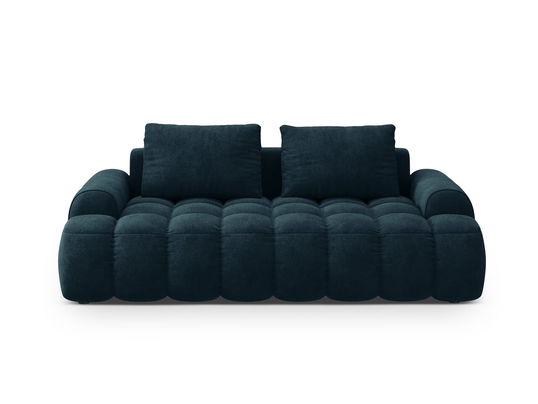 Canapea 3 locuri, Linz, Cosmopolitan Design, 200x100x84 cm, catifea, albastru petrol inchis