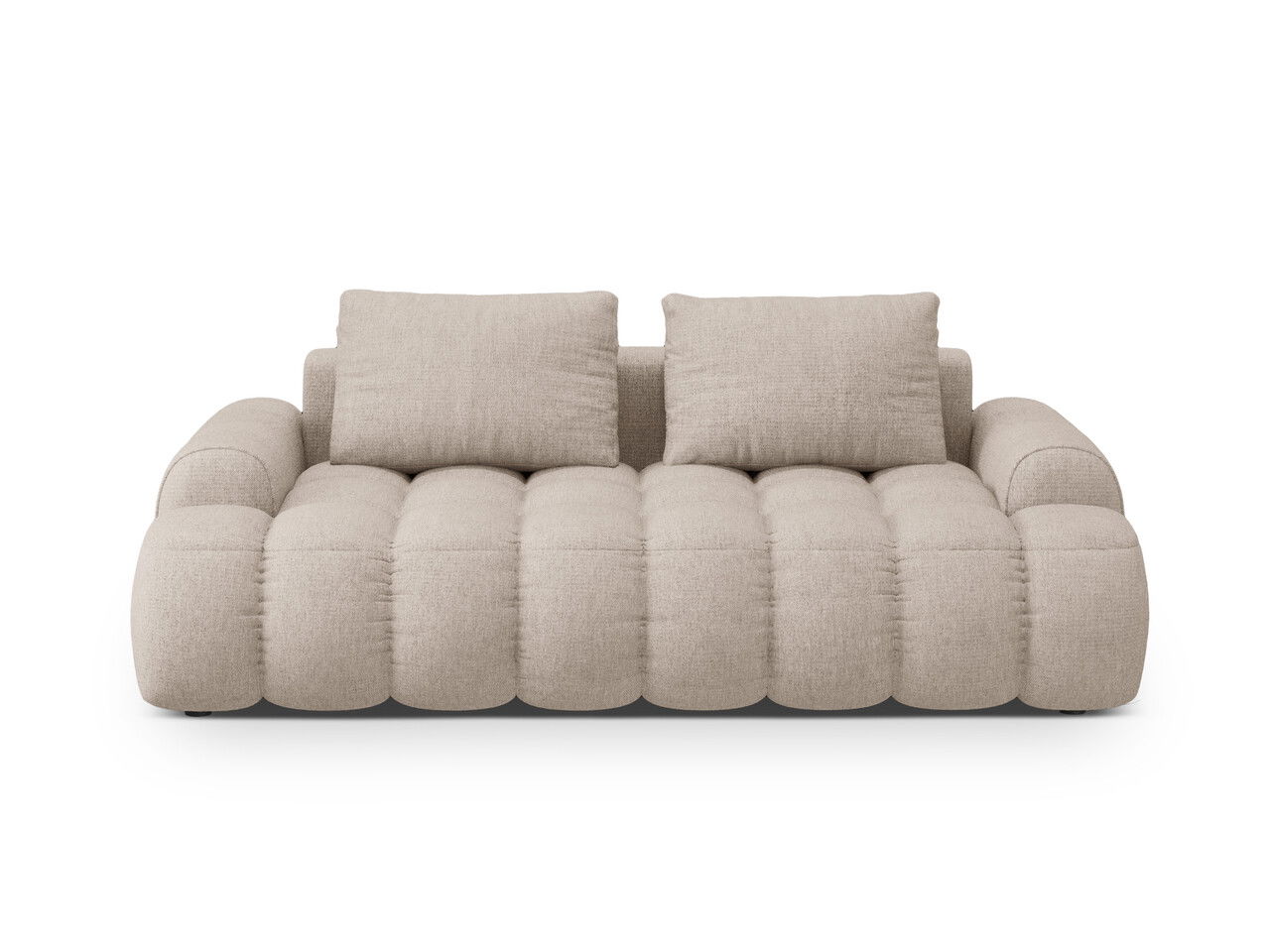 Canapea 3 locuri, Linz, Cosmopolitan Design, 200x100x84 cm, tesatura structurata, bej sand