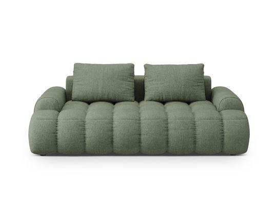 Canapea 3 locuri, Linz, Cosmopolitan Design, 200x100x84 cm, tesatura structurata, verde oliv inchis